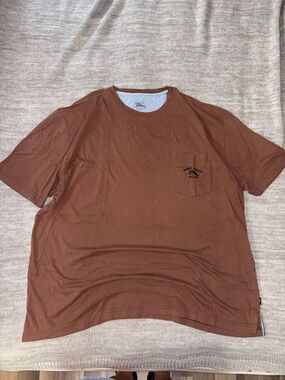 Tommy Bahama Short Sleeve Chest Pocket Tee in Rust Brown